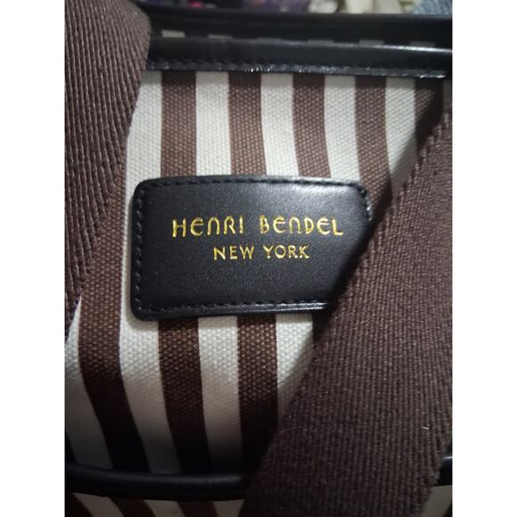 Henri Bendel NY Striped Canvas Pet Dog Cat Carrier Preppy Tote Shoulder Bag 14" - Picture 10 of 16